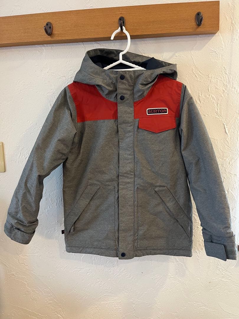 BURTON スノーボードウェア Mサイズ グレー/レッド