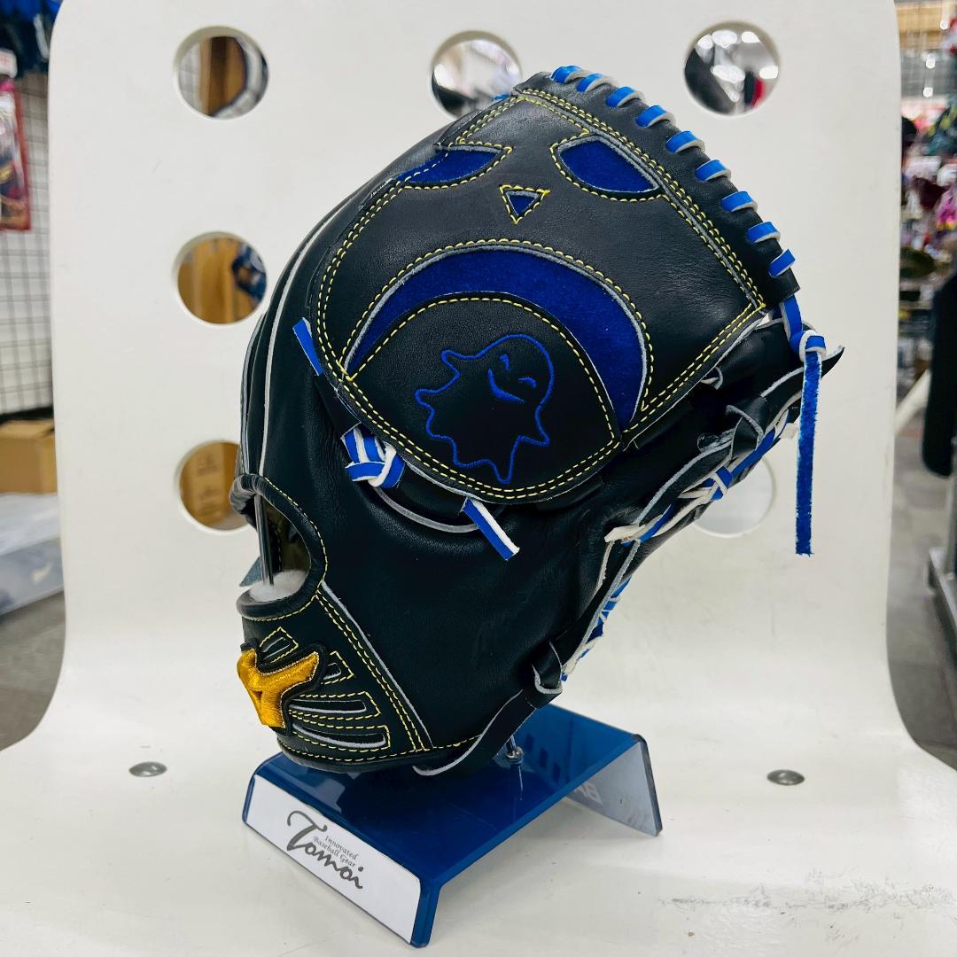 ミズノプロ　オリジナルオーダーグラブ　軟式用　投手用　お化け刺繍入り　型付け済