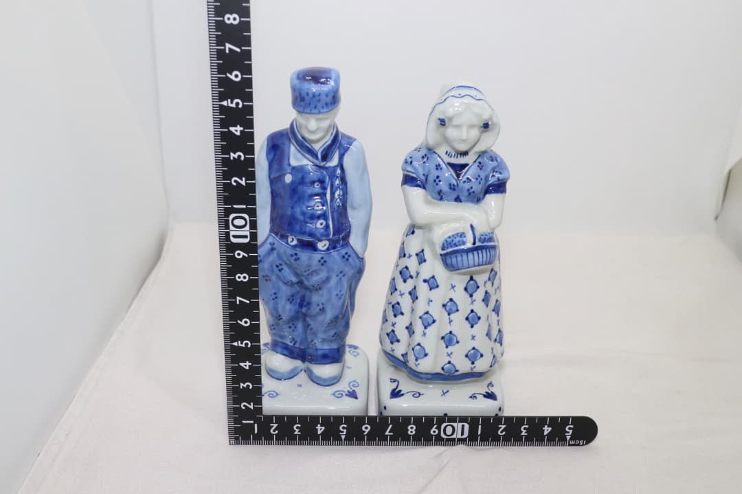  DELFT ロイヤルデルフォト ファーマーと妻 置物 陶器 オランダ