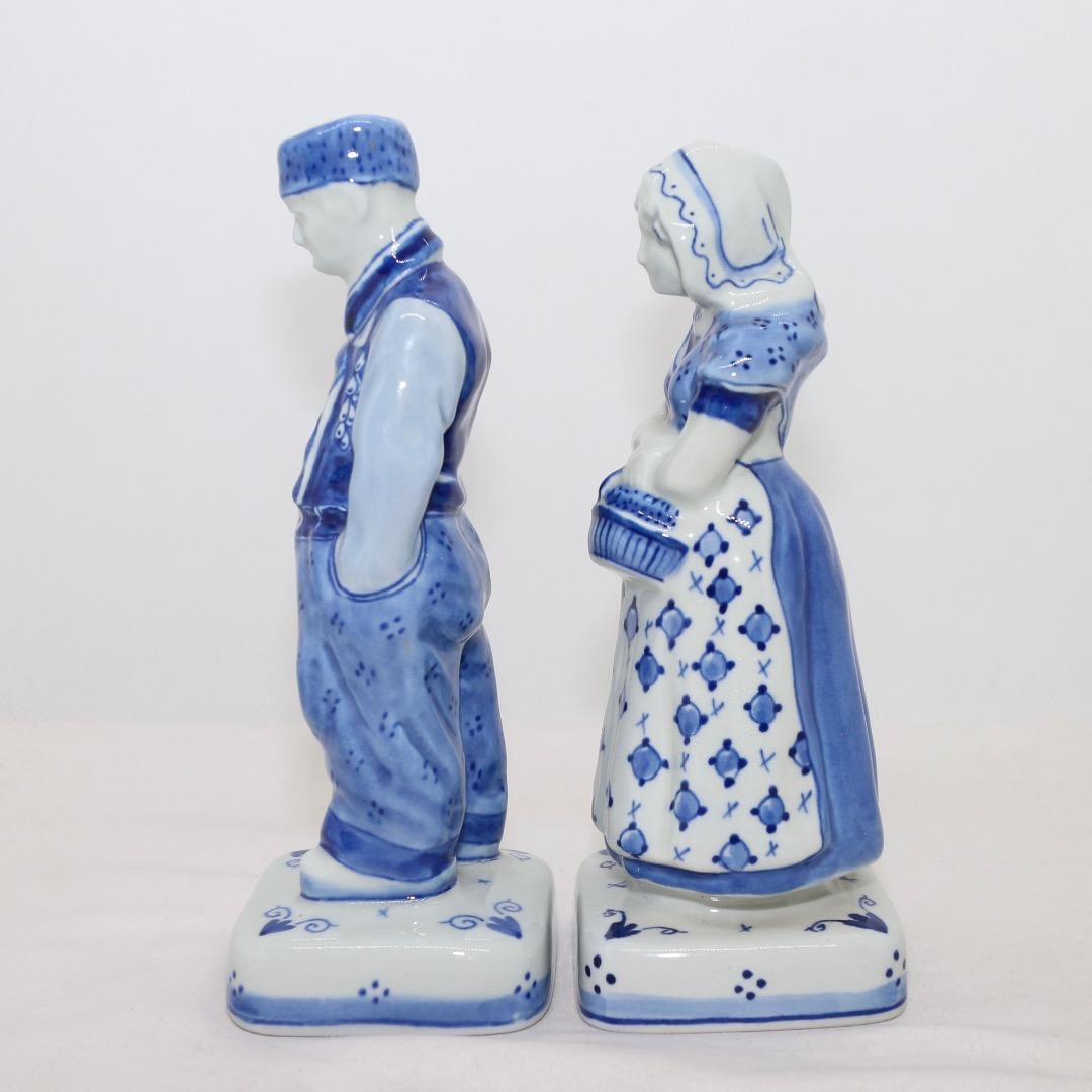  DELFT ロイヤルデルフォト ファーマーと妻 置物 陶器 オランダ