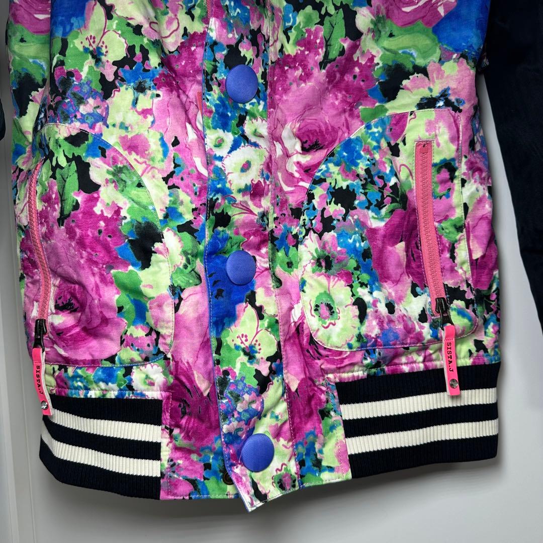 美品☆人気 sista.J スノーボードウェア 上下セット 花柄 総柄 スノボー