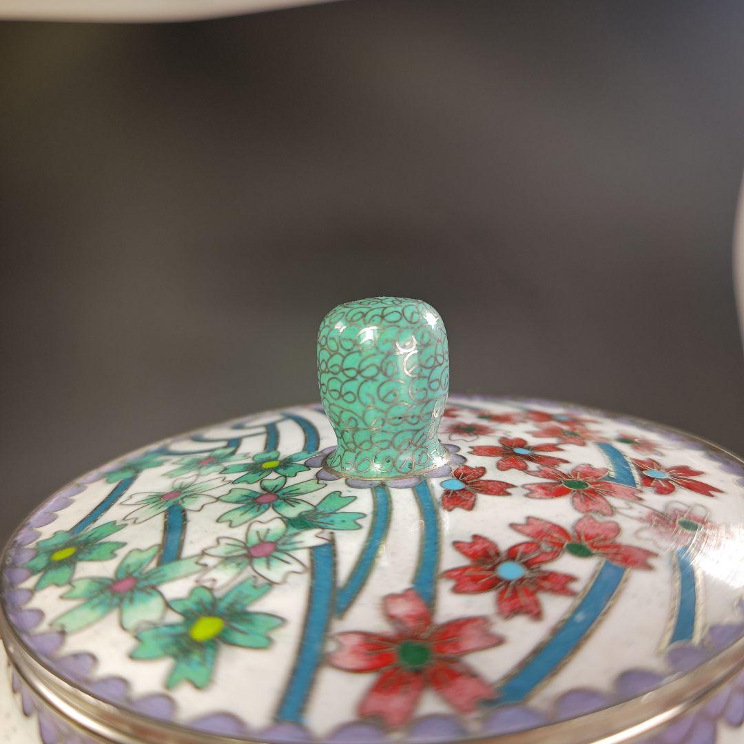 ウ249 水指『七宝　波桜尽くし紋　水指　木箱』茶道具