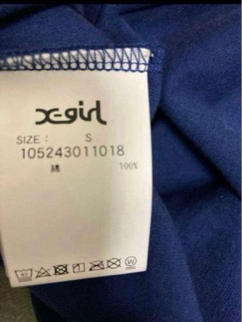 【あいみょん着用】モデル&カラーX-girl ロンTネイビー長袖リンガーTシャツ