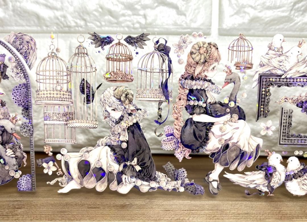 【KN060】海外PET貝殻光マスキングテープ　マステ切り売り　天鹅记　人物