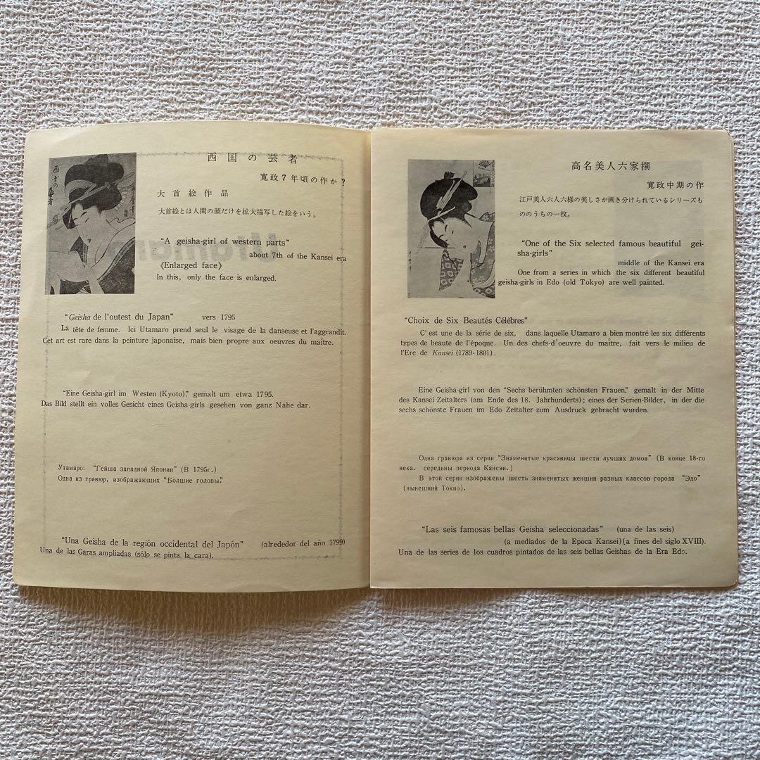 浮世絵　喜多川歌麿 6枚　木版画　複製　骨董品　アンティーク 観光客お土産