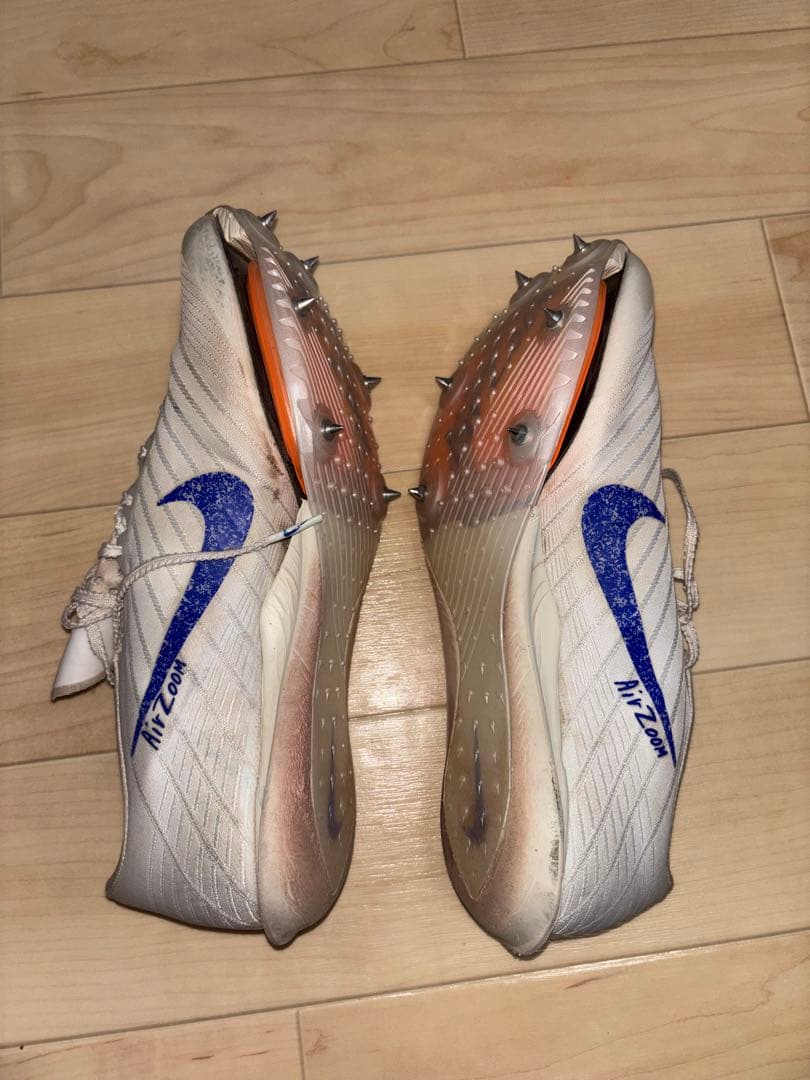 Nike Zoom スパイクシューズ ホワイト/ブルー25.5cm