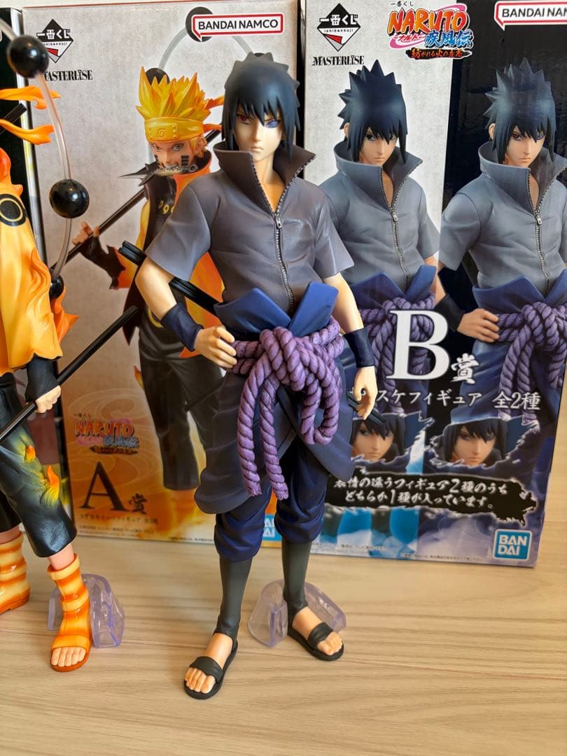 A賞　ナルト 六道仙人　B賞　サスケ　写輪眼&輪廻眼ver ミナト空箱　一番くじ