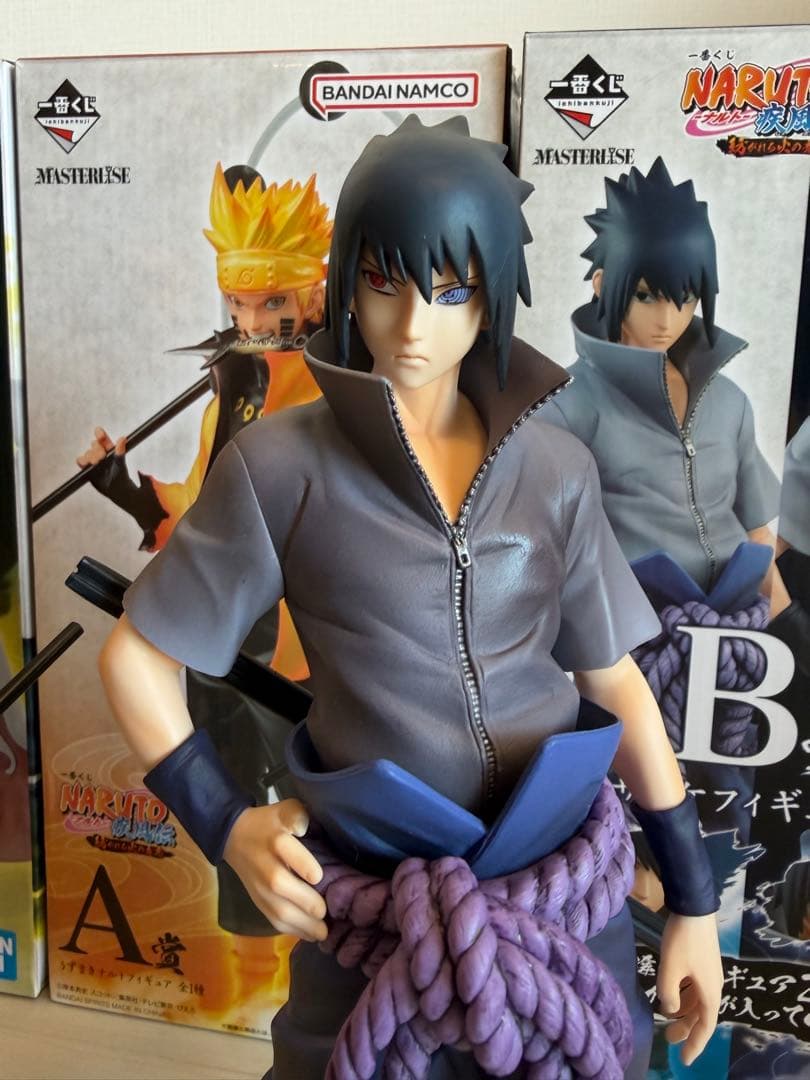 A賞　ナルト 六道仙人　B賞　サスケ　写輪眼&輪廻眼ver ミナト空箱　一番くじ