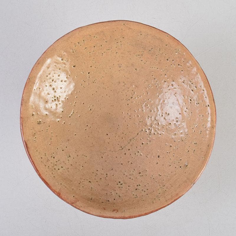 茶道具　佐々木松楽造　赤楽焼　大馬上盃　菓子器　仕覆付　共箱　M　R9476