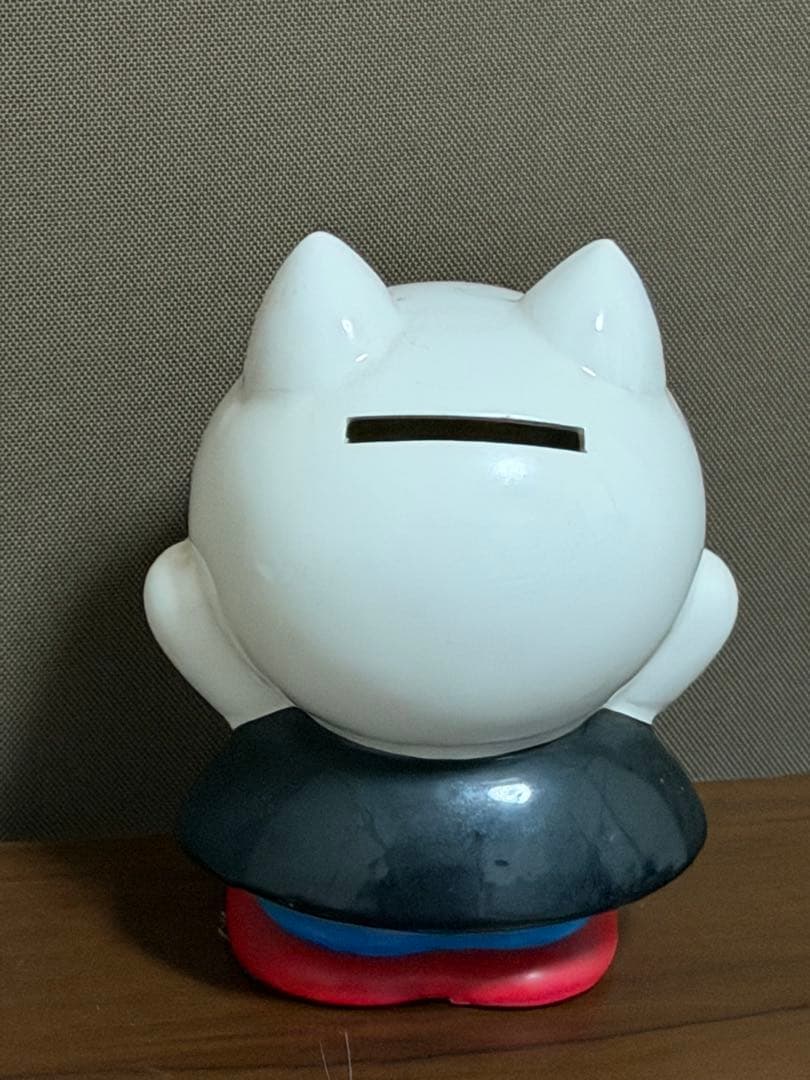 内藤ルネ❤️スーパーマン ネコ RUNE 陶器 ねこ 貯金箱 昭和レトロ