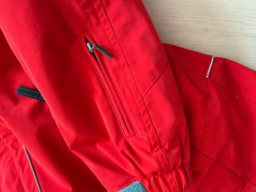 DESCENTE スキーウェアセット (M)赤/グレー