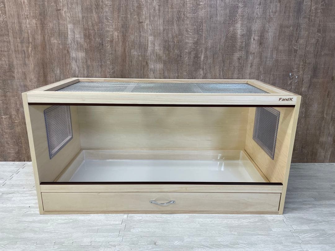 ＦandＫ爬虫類木製ケージ　引き出し仕様　900×450×450