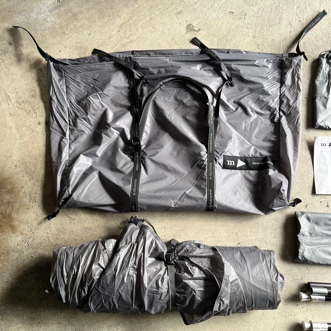 アンドワンダー ムラコ　テント　HERON 2POLE TENT グレー
