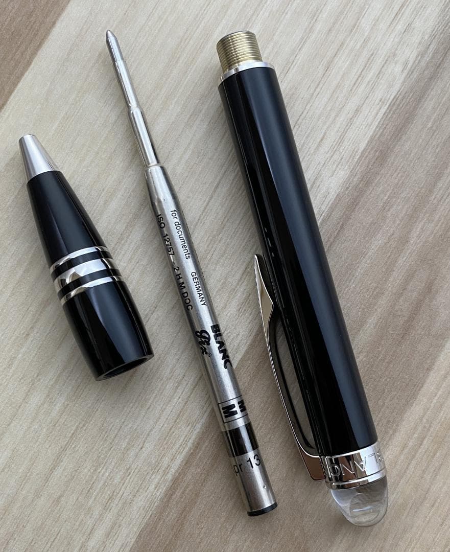 美品 モンブラン スターウォーカー ブラックレジンプラチナ ボールペン ドイツ製
