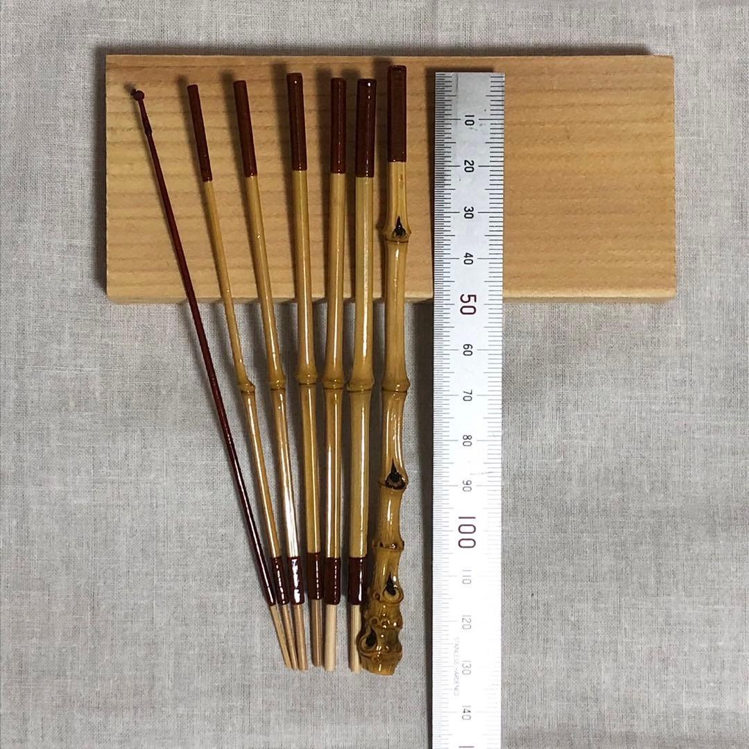 手作りタナゴ竿　竹筒付き