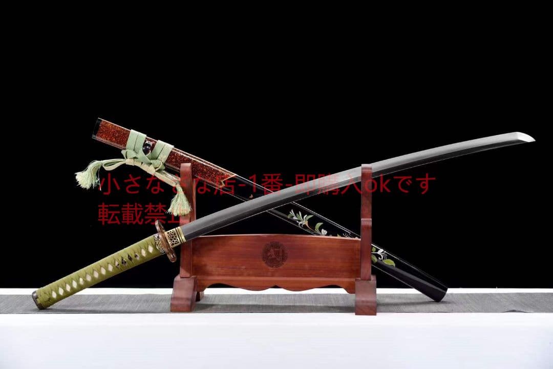 26寸地肌鋼焼刃武士刀『花鳥拵打刀』古兵器 武具 刀装具 日本刀 模造刀 居合刀
