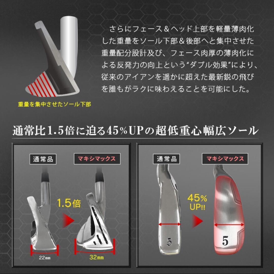 新発売★ドラコン日本一遺伝子でラクに2番手上の飛び! マキシマックス アイアン