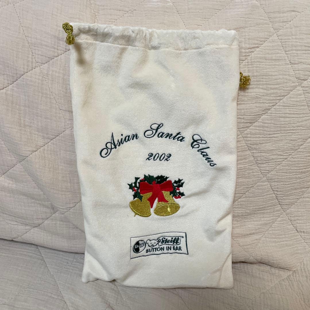 新品　シュタイフ　テディベア　ぬいぐるみアジアンサンタ2002 白いモヘア限定品