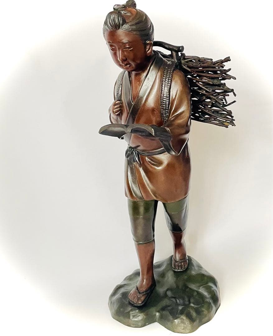 二宮金次郎 ブロンズ像 48cm 7kg