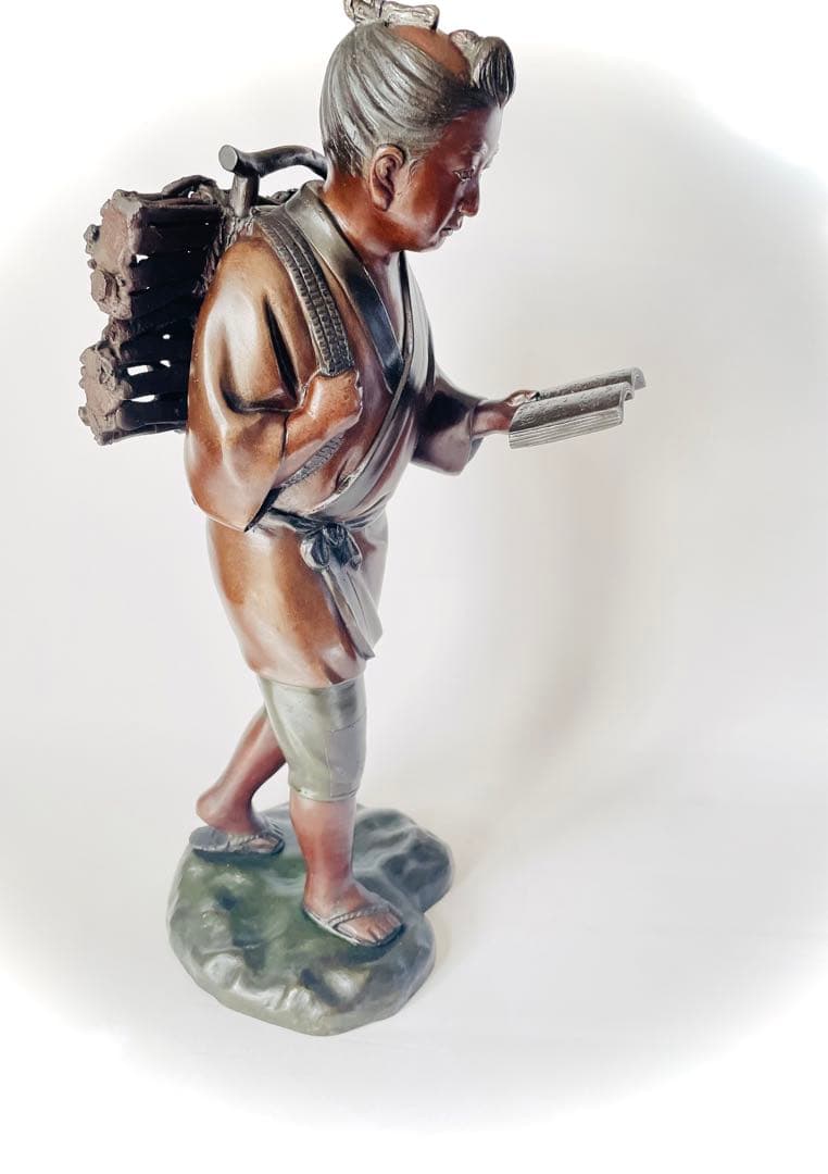 二宮金次郎 ブロンズ像 48cm 7kg