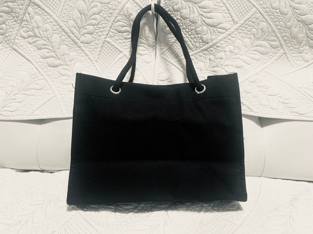 CHANELノベルティ☆肩掛けトートバッグ新品未使用品キャンバス黒ブラック