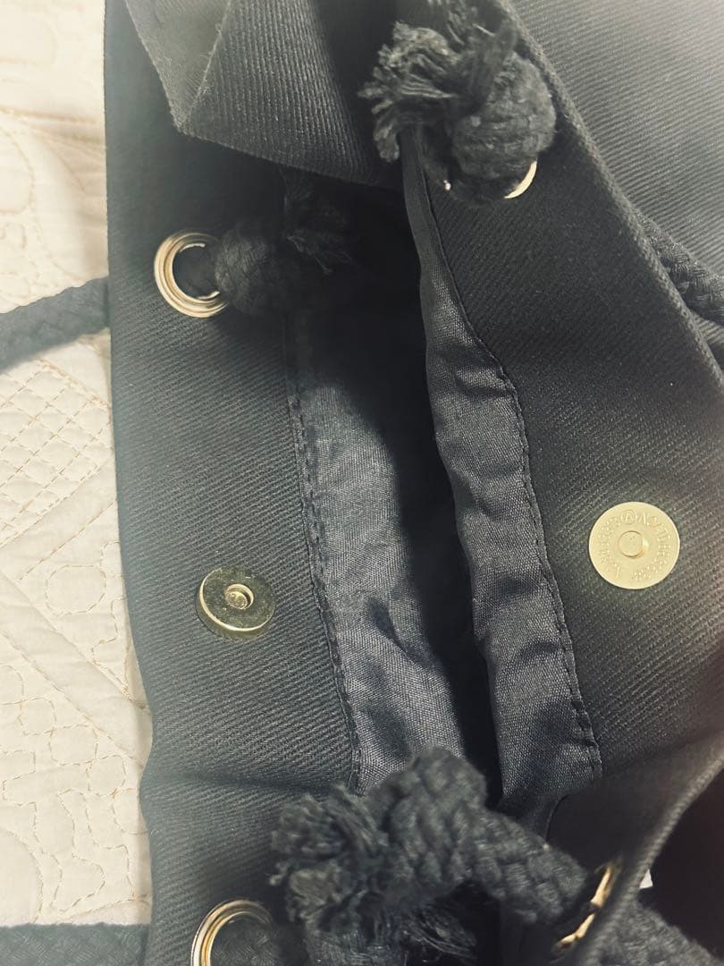 CHANELノベルティ☆肩掛けトートバッグ新品未使用品キャンバス黒ブラック