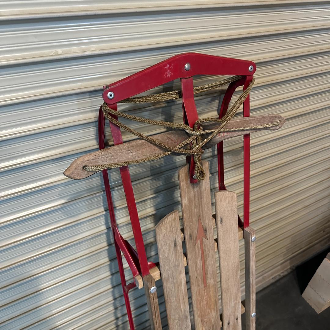 【希少】アメリカ製 Flexible Flyer 木製ヴィンテージソリ 店舗什器