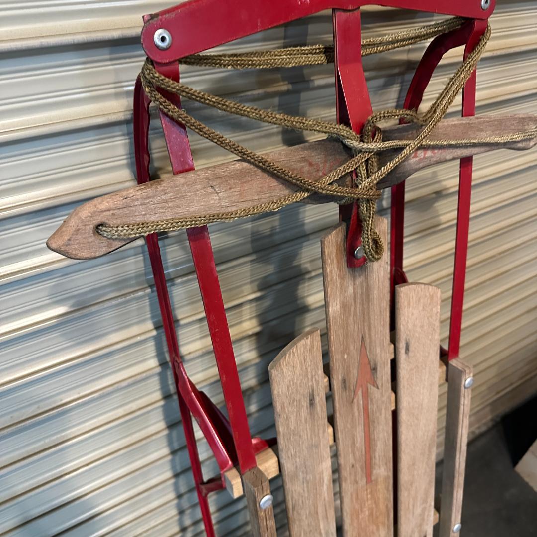 【希少】アメリカ製 Flexible Flyer 木製ヴィンテージソリ 店舗什器