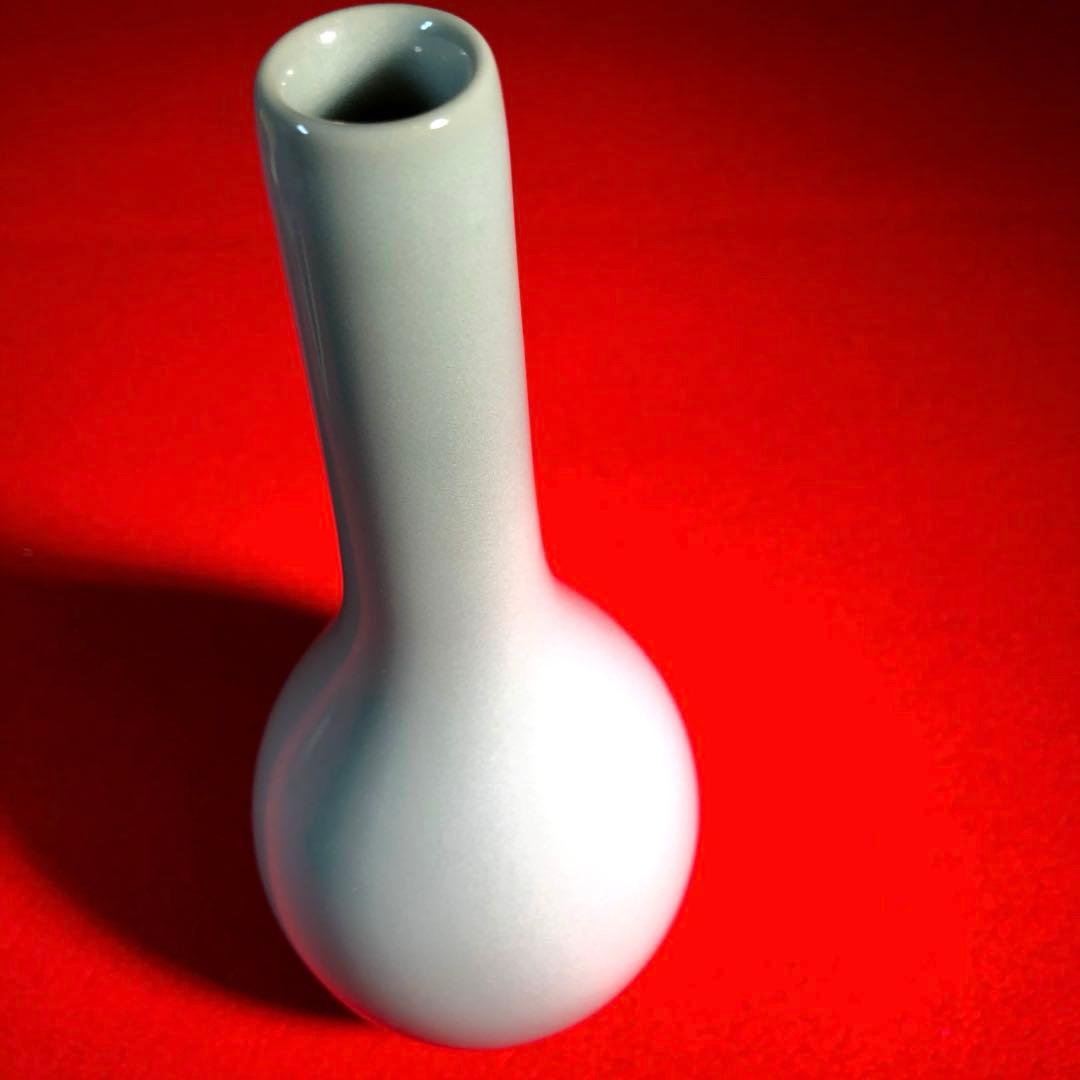 【茶道具】諏訪蘇山作　青磁鶴首花入　建仁寺竹田益州管長箱