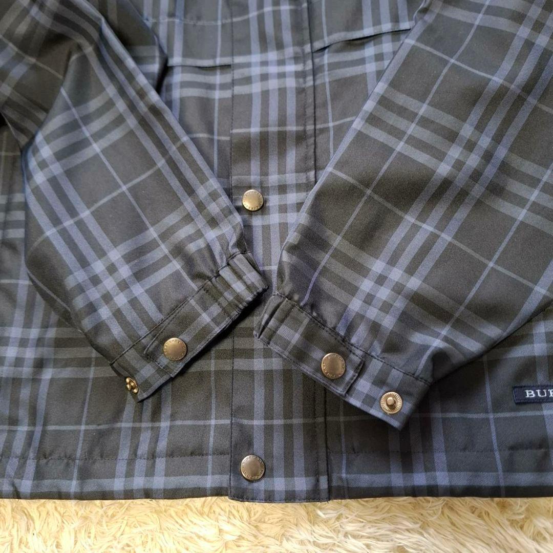 美品 希少Lサイズ バーバリーゴルフ ナイロン ジャケット ノバチェック 青系