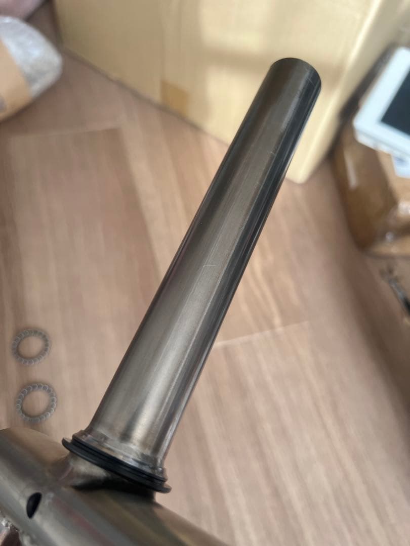 パナソニック　トレンクル6500 純正チタン製フロントフォークとヘッドパーツ