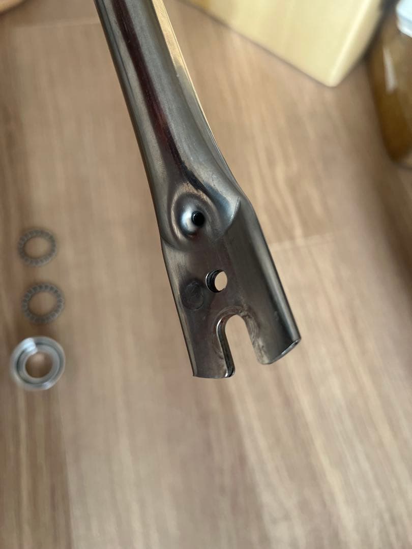 パナソニック　トレンクル6500 純正チタン製フロントフォークとヘッドパーツ