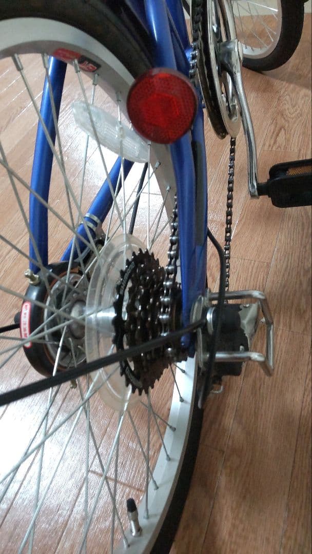 CAPTAIN STAG 折り畳み自転車 青色 前バスケット付 引取限定 愛知県