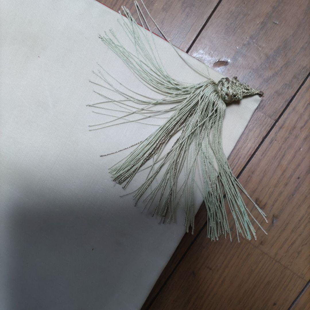 《塩瀬、金糸刺繍と家紋入高級袱紗》（アンティーク）大棚蔵出し、インテリア1831