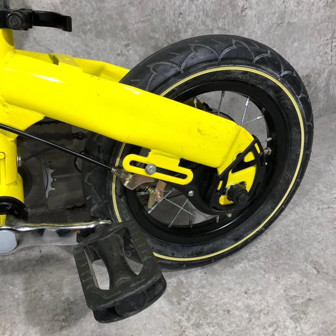 美品 大人気 へんしんバイク 12インチ イエロー 自転車 バランスバイク