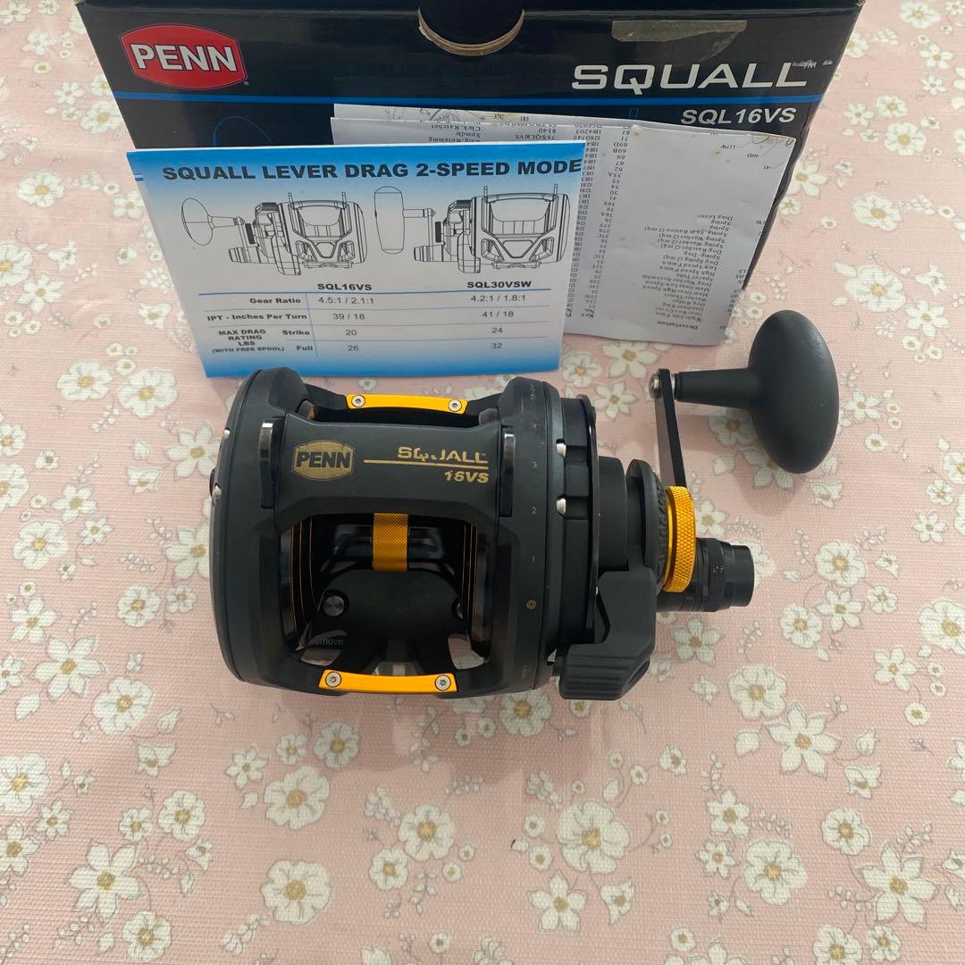 Penn Squall ペン 16VSスコールレバードラッグ2速リール