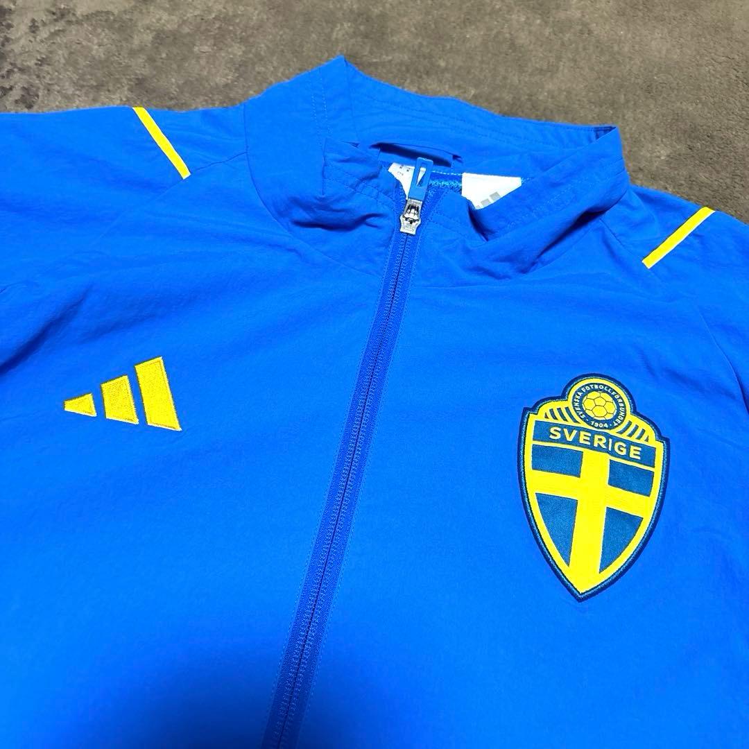 【美品】サッカー スウェーデン代表 アディダス プレゼンテーションジャケット 青