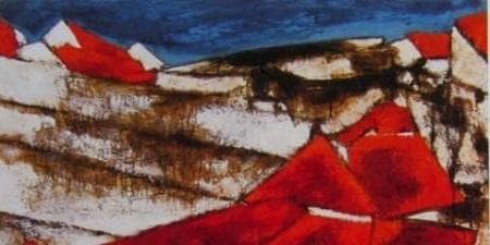 三岸節子、「冬の終り」、厳選、希少画集・額装画、人気作品、新品高級額 額装付