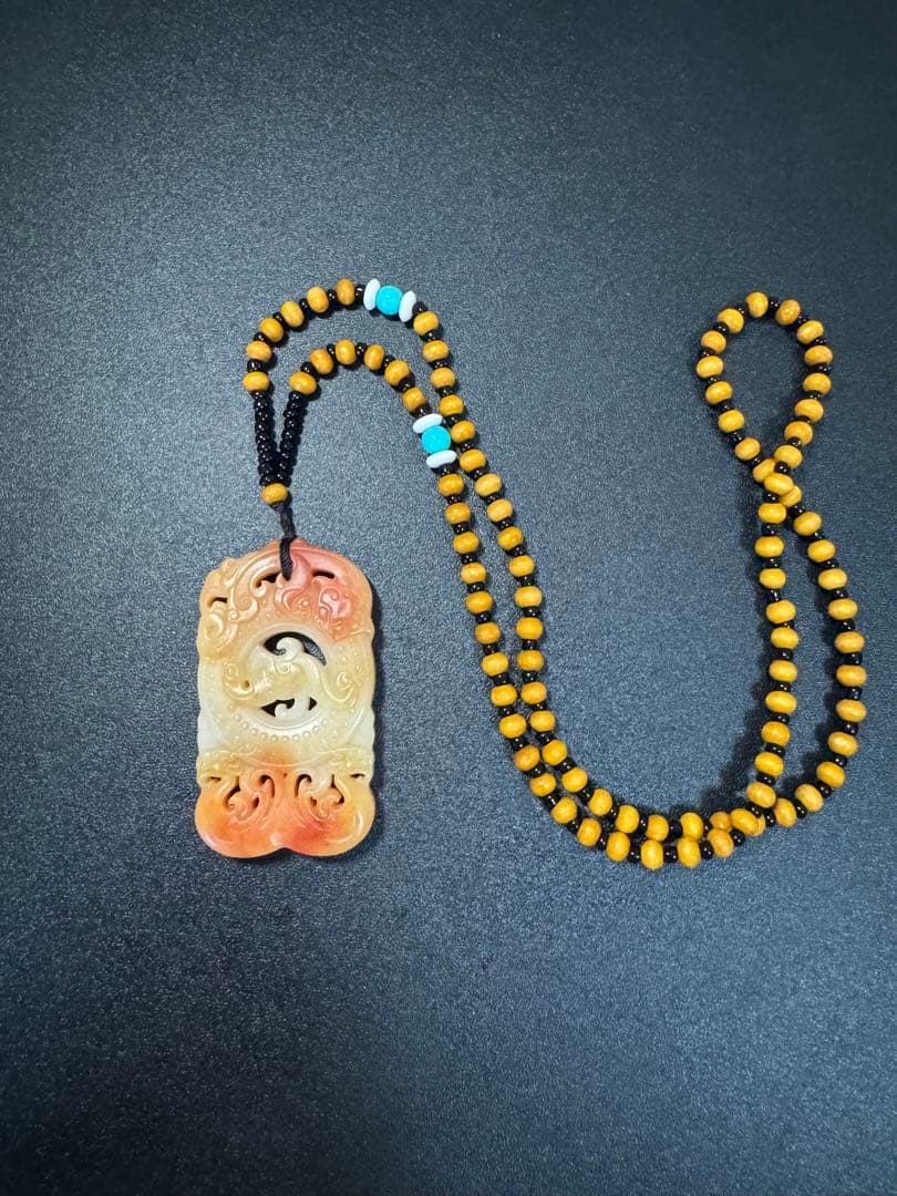 本玉 鳳凰　時代物 お守り 極細工 和田玉 漢代 骨董 玉彫 古玩 開運