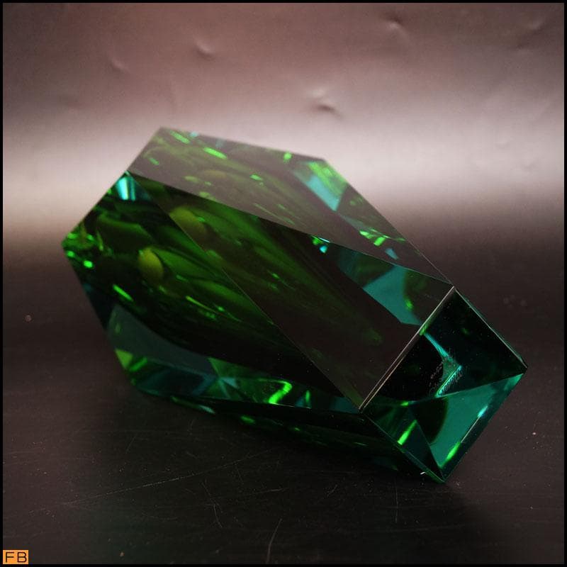 モーゼル◆花瓶 グリーン 花器 フラワーベース クリスタル Moser