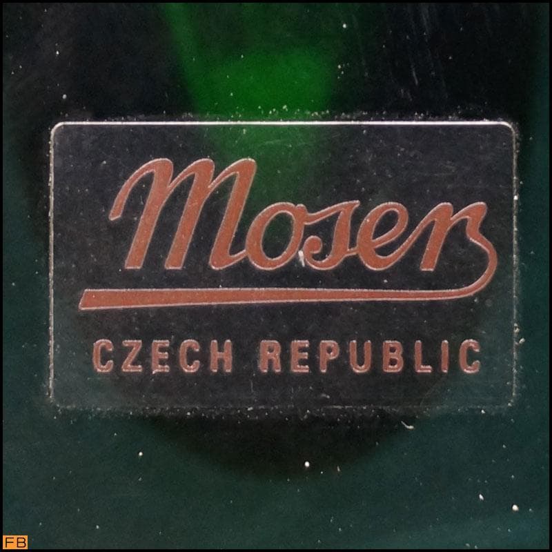 モーゼル◆花瓶 グリーン 花器 フラワーベース クリスタル Moser