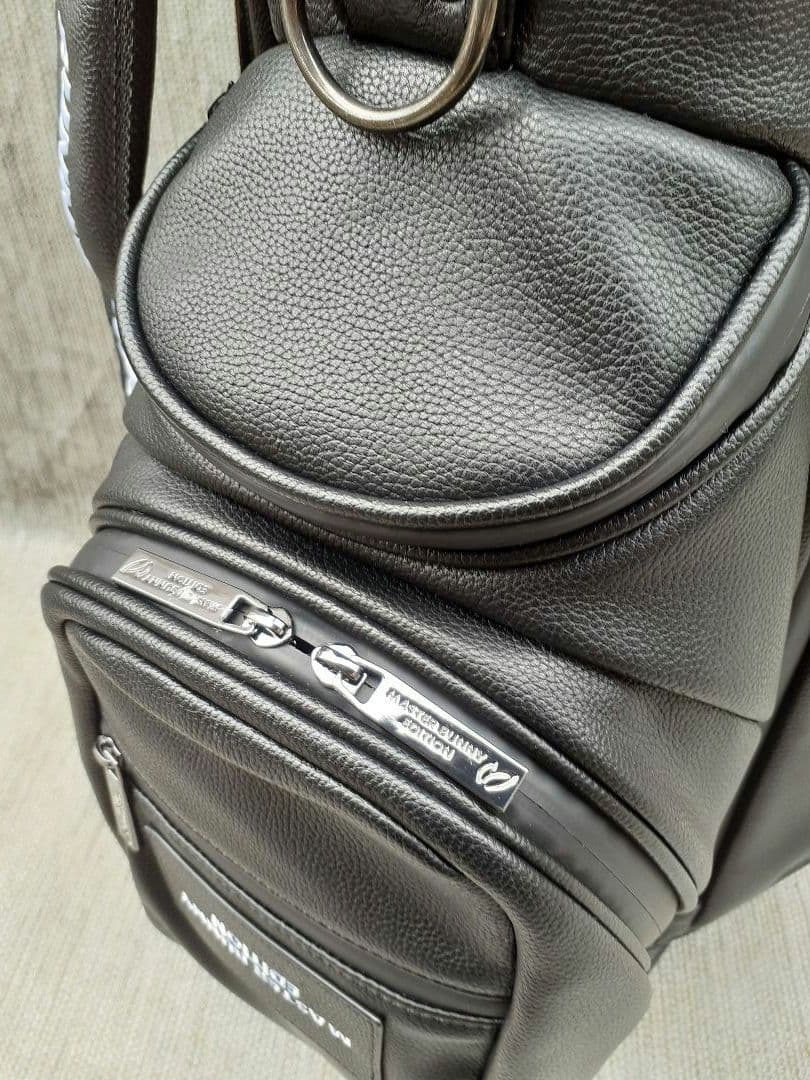 お買い得 正規品 マスターバニースタンド式キャディバッグ 本革の 様な素材