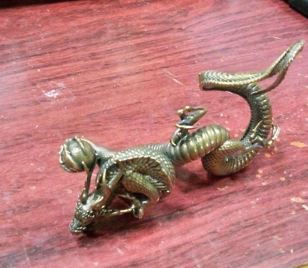 金運、開運、福神、ドラゴン彫刻（金運、開運、縁起もの）新品、未使用