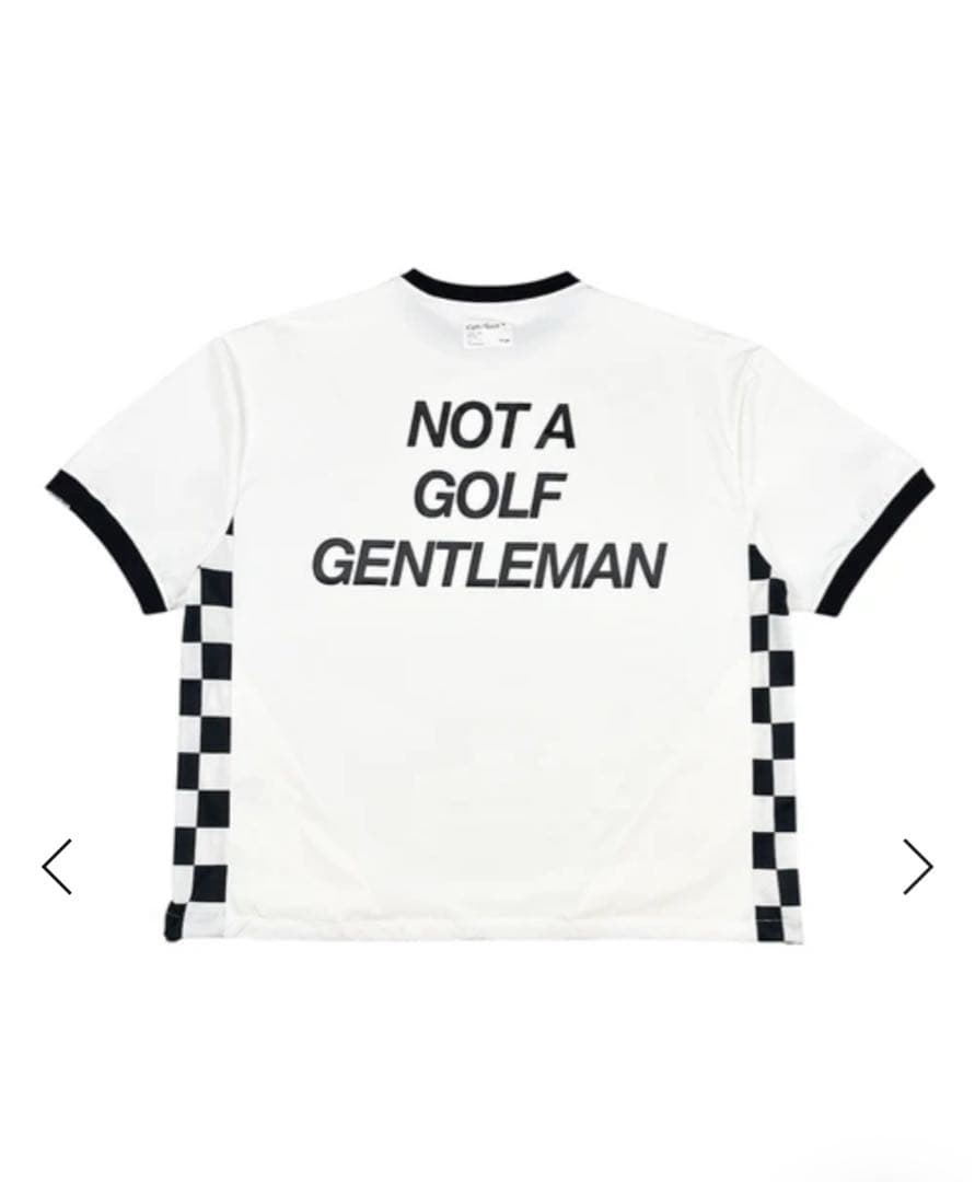 CPH/GOLF チェッカーメッシュトップス　白Mサイズ