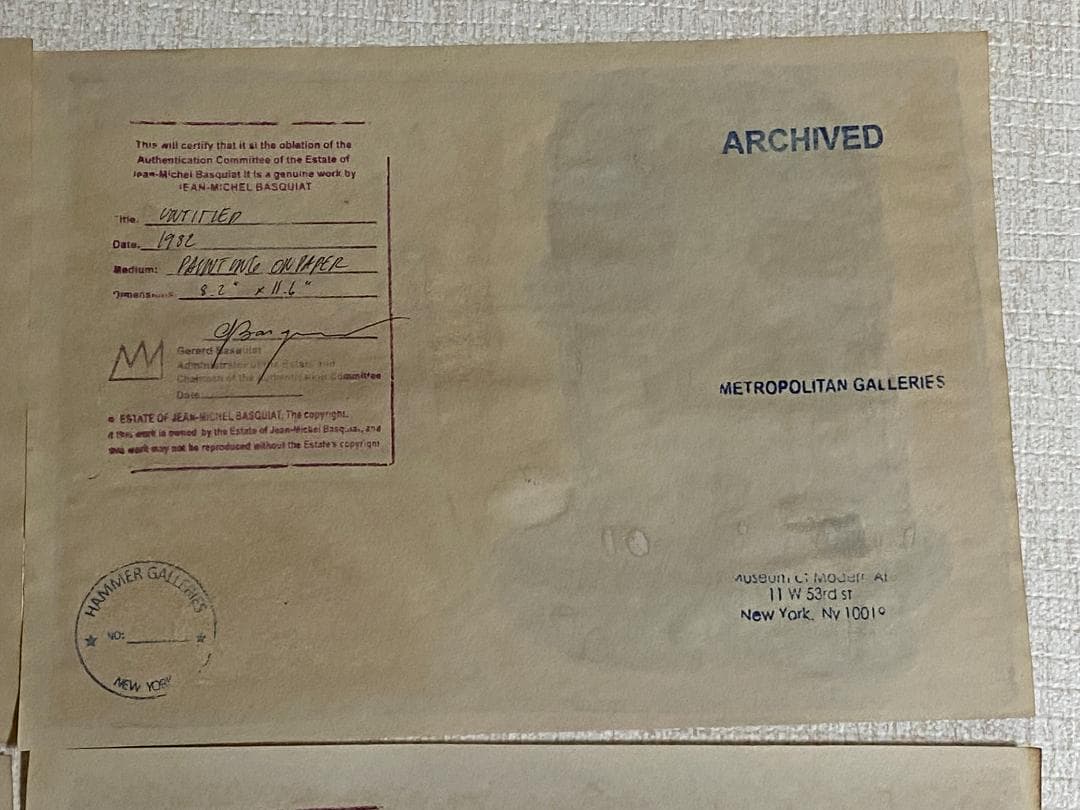 【まとめ売り6枚】模写 肉筆 サインあり ジャン・ミシェル・バスキア 油彩