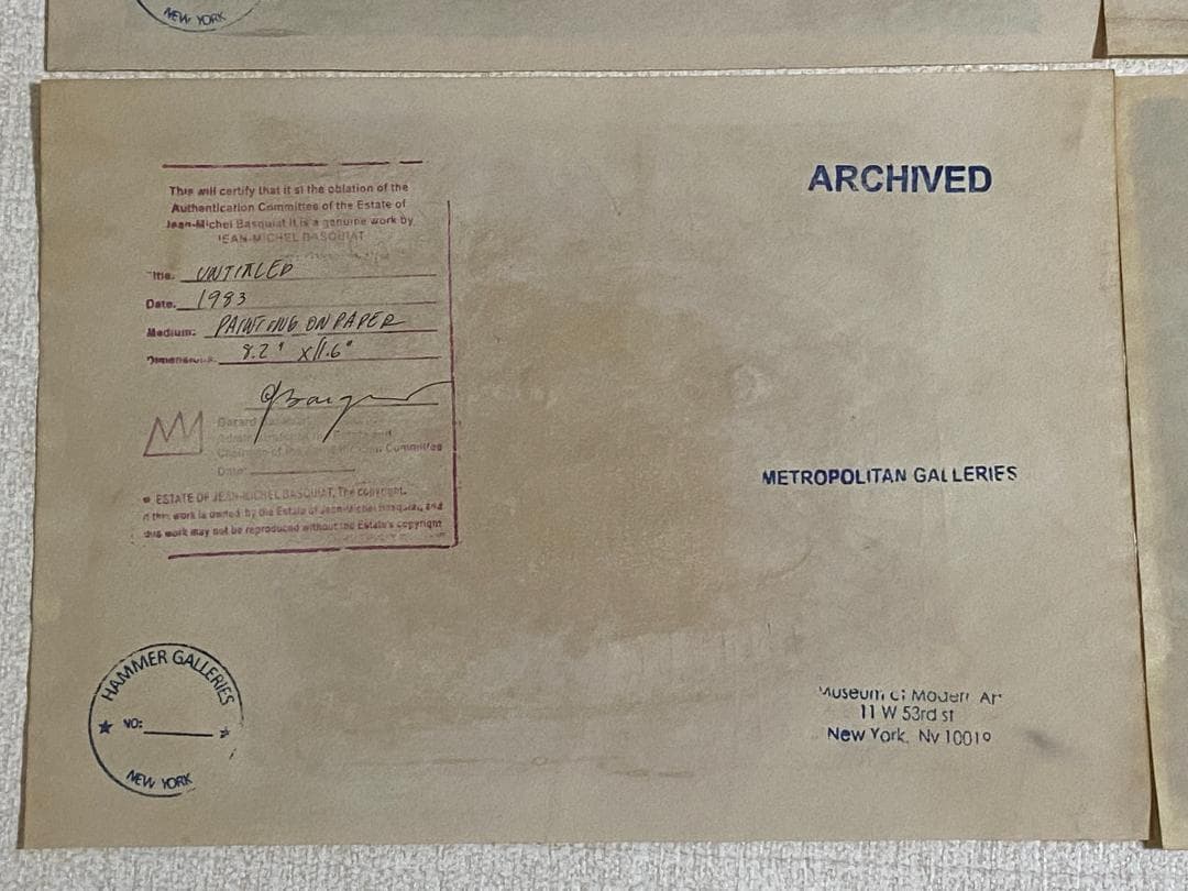 【まとめ売り6枚】模写 肉筆 サインあり ジャン・ミシェル・バスキア 油彩