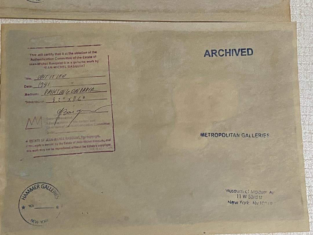 【まとめ売り6枚】模写 肉筆 サインあり ジャン・ミシェル・バスキア 油彩