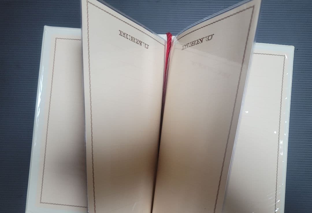 新品■メニュー表11個セット　喫茶純喫茶カフェ高級menu赤ワインレッド