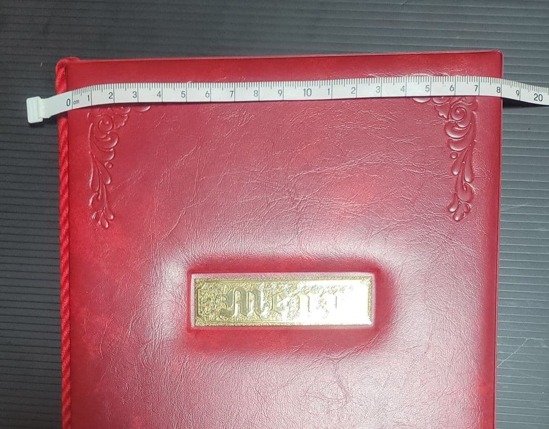 新品■メニュー表11個セット　喫茶純喫茶カフェ高級menu赤ワインレッド