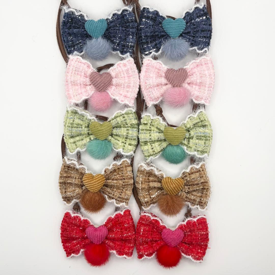 専用商品トリミングチョーカー　ハート　ポンポン　30本　42